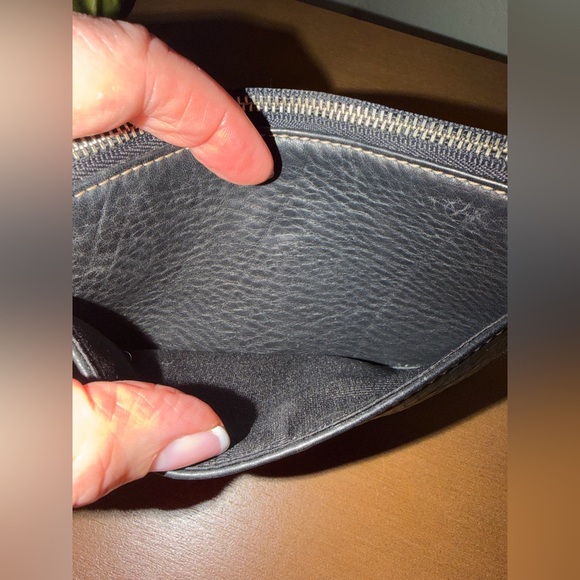 Coach Vintage Black Leather Wristlet